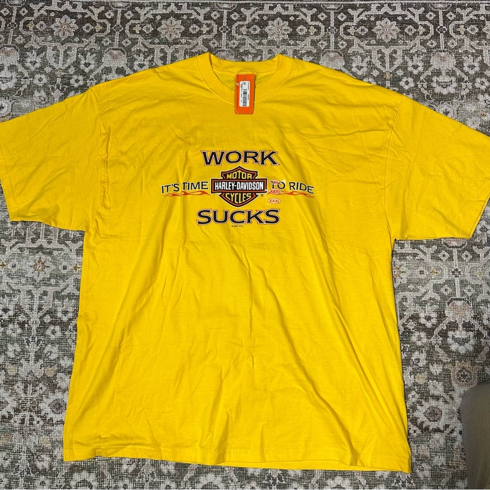 Harley-Davidson Bold Yellow Tee with Graphic Print